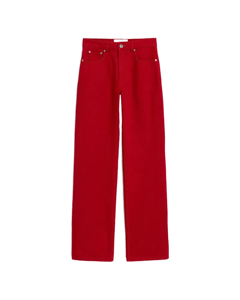 AMI Paris Large-fit Cotton Jeans Red