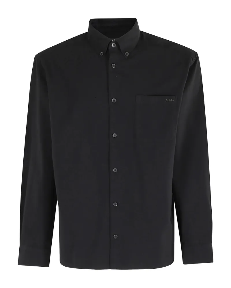 A.P.C. A. p.c. Cohan Button-down Pocket Shirt Black