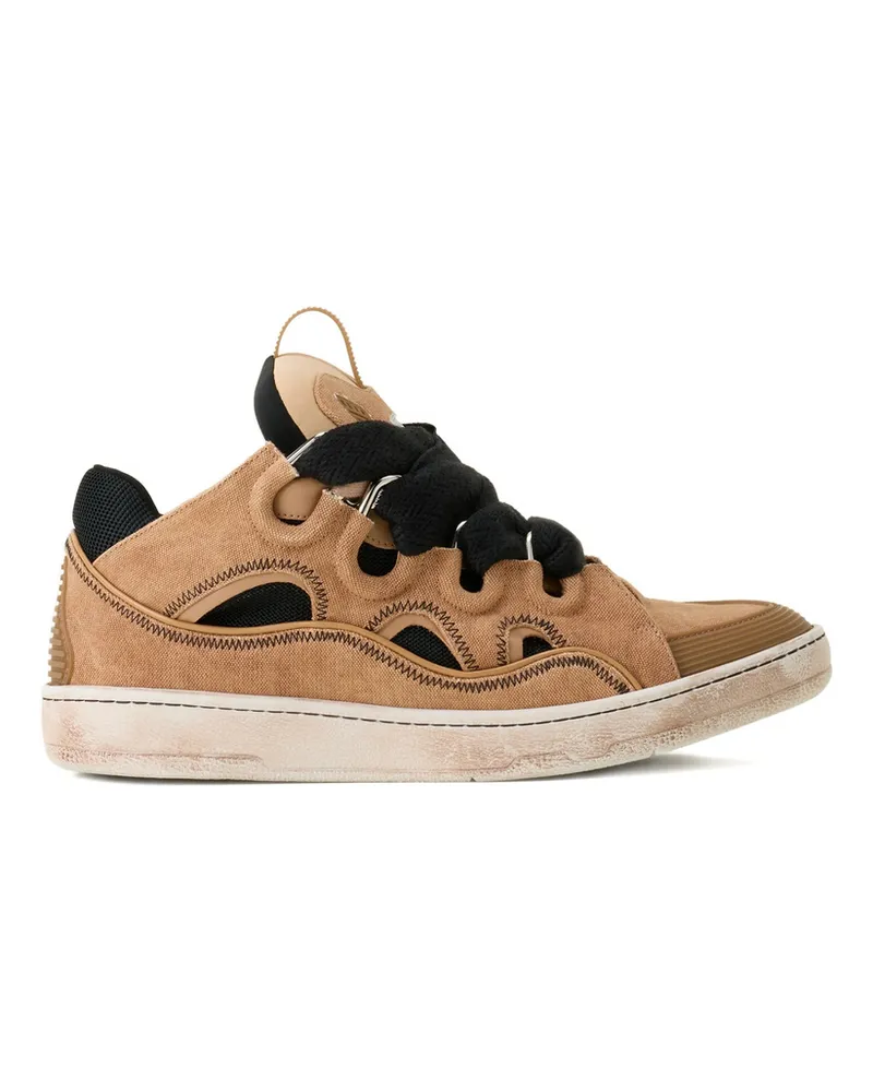 Lanvin Cut-out Sneakers Brown