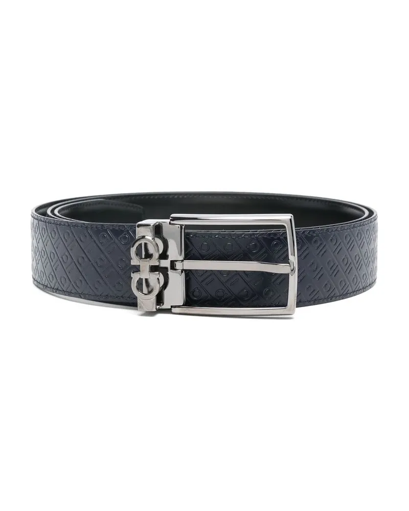 Ferragamo Logo-debossed Belt Blue