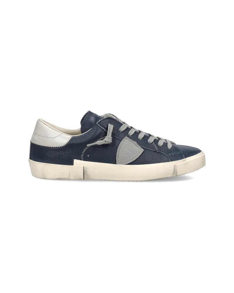 Philippe Model Prsx Low-top Leather Sneakers Blue