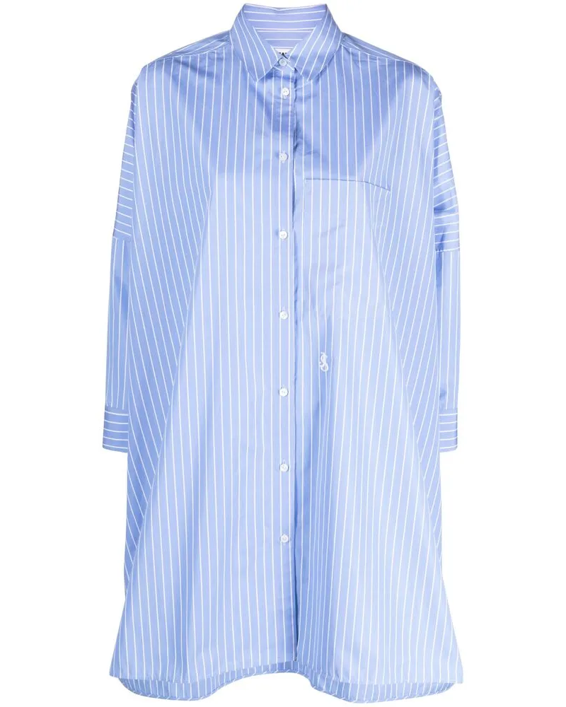 Jil Sander Striped Cotton Shirt Blue