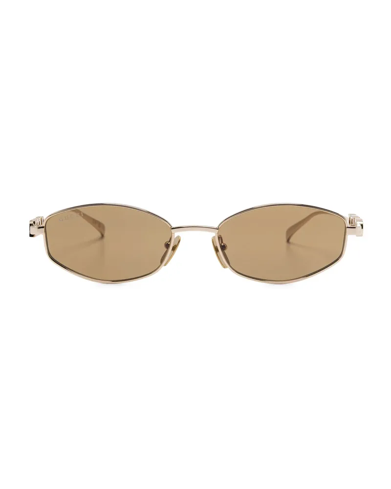 Gucci Oval-frame Sunglasses Gold