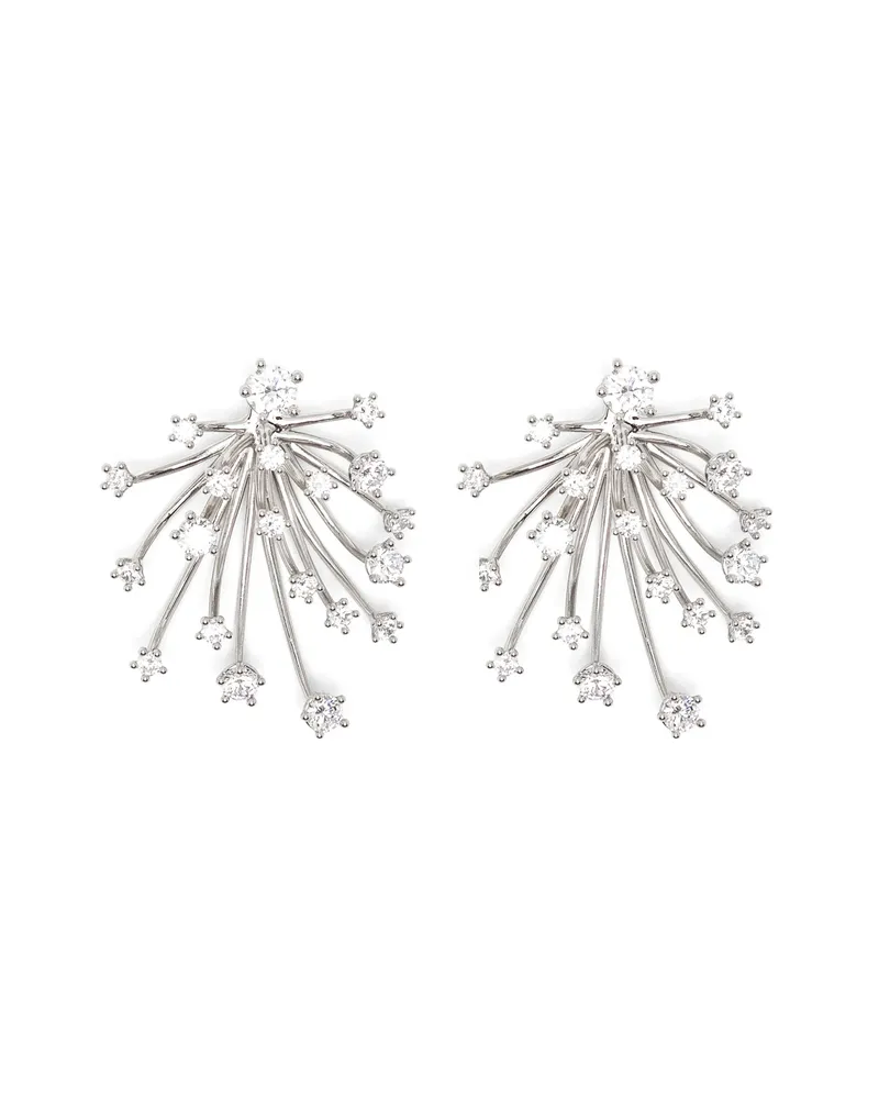 PANCONESI Kismet Crystal-embellished Earrings Silver