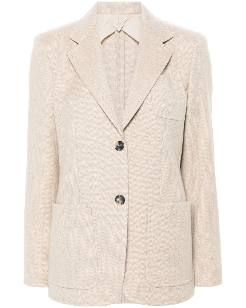 Max Mara Carpi Single-breasted Blazer Neutrals
