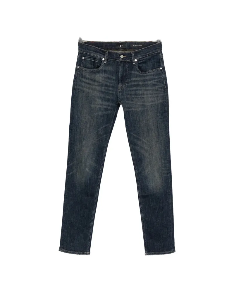 7 for all mankind Whiskered Faded-effect Jeans Blue