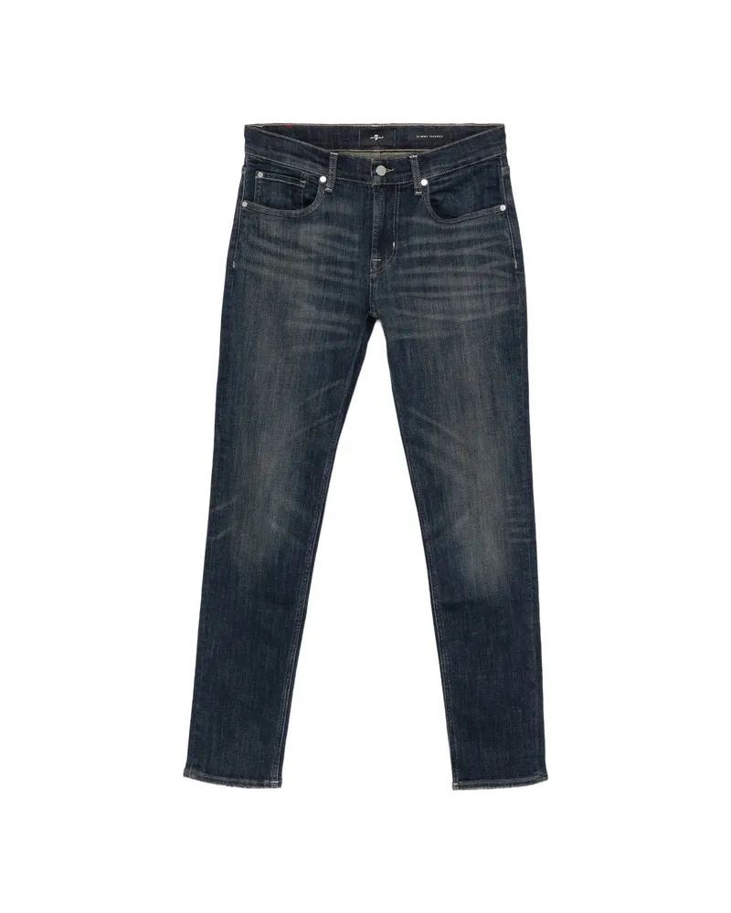 7 for all mankind Whiskered Faded-effect Jeans Blue