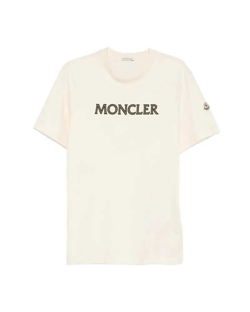 Moncler Logo T-shirt Neutrals