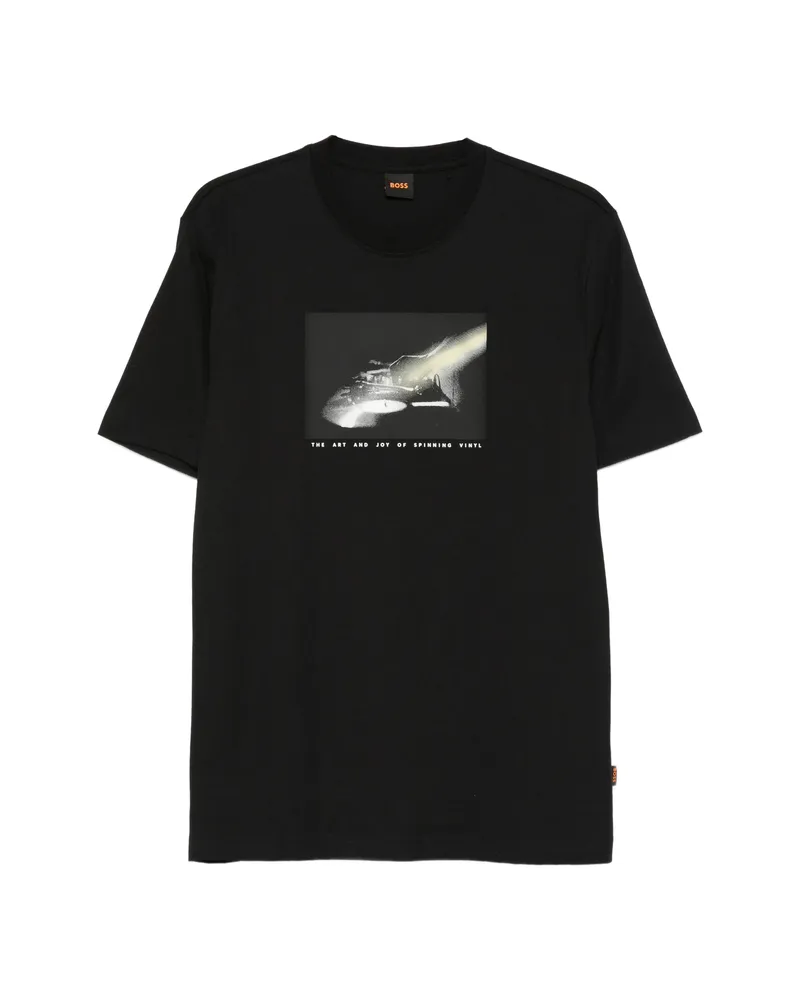 HUGO BOSS Graphic-print T-shirt Black