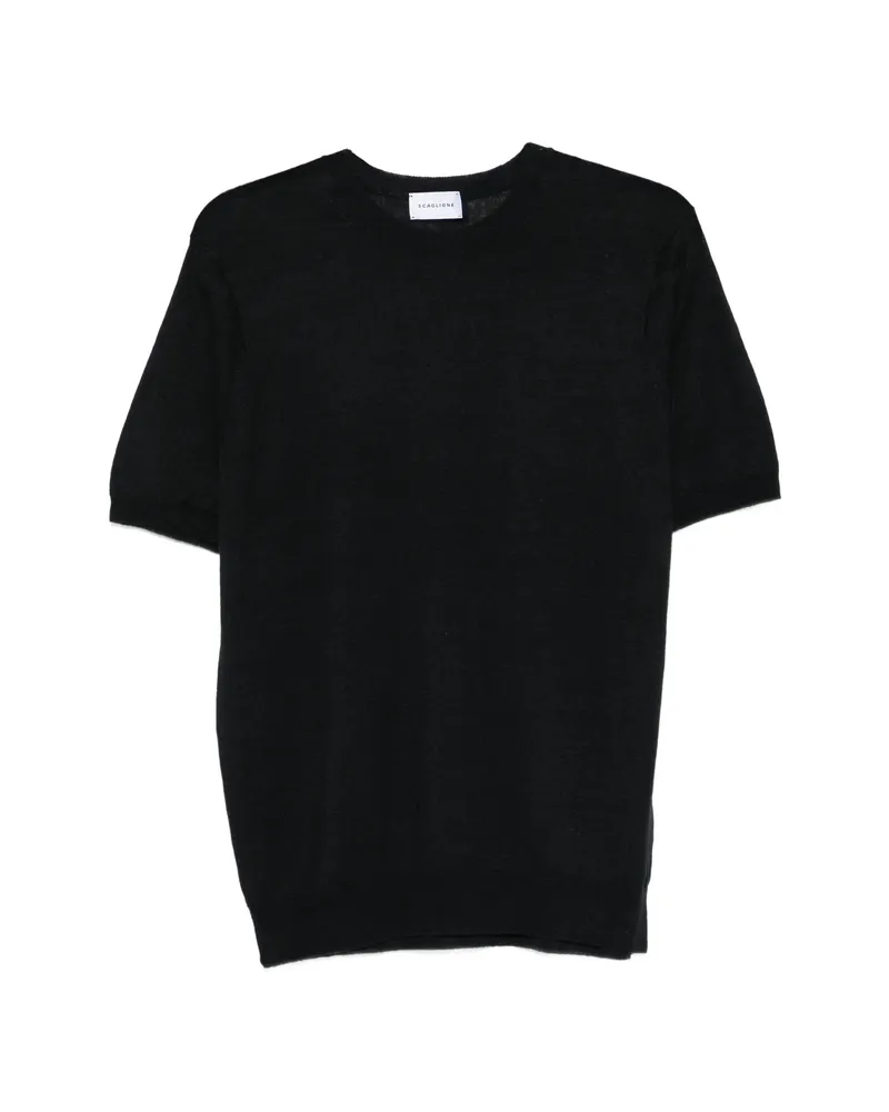 Scaglione Crew-neck Short-sleeve T-shirt Black