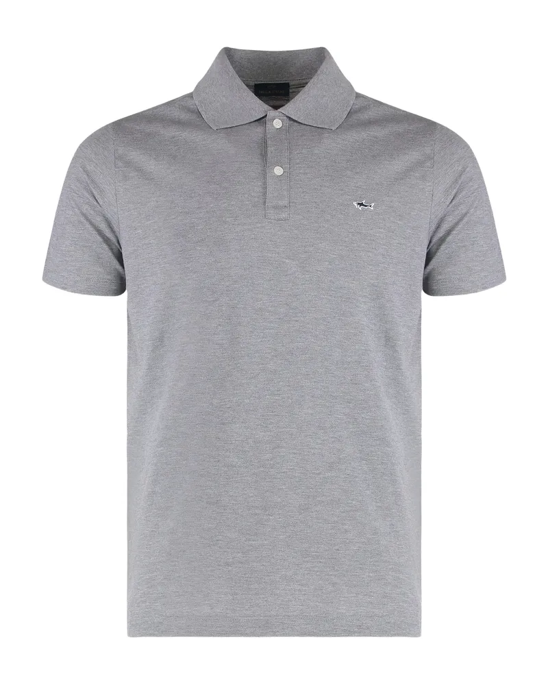 Paul & Shark Piqué Polo Shirt Grey