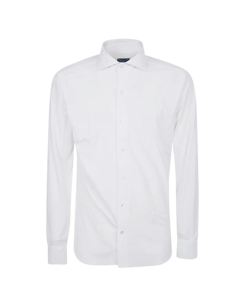 BARBA Button-fastening Shirt White