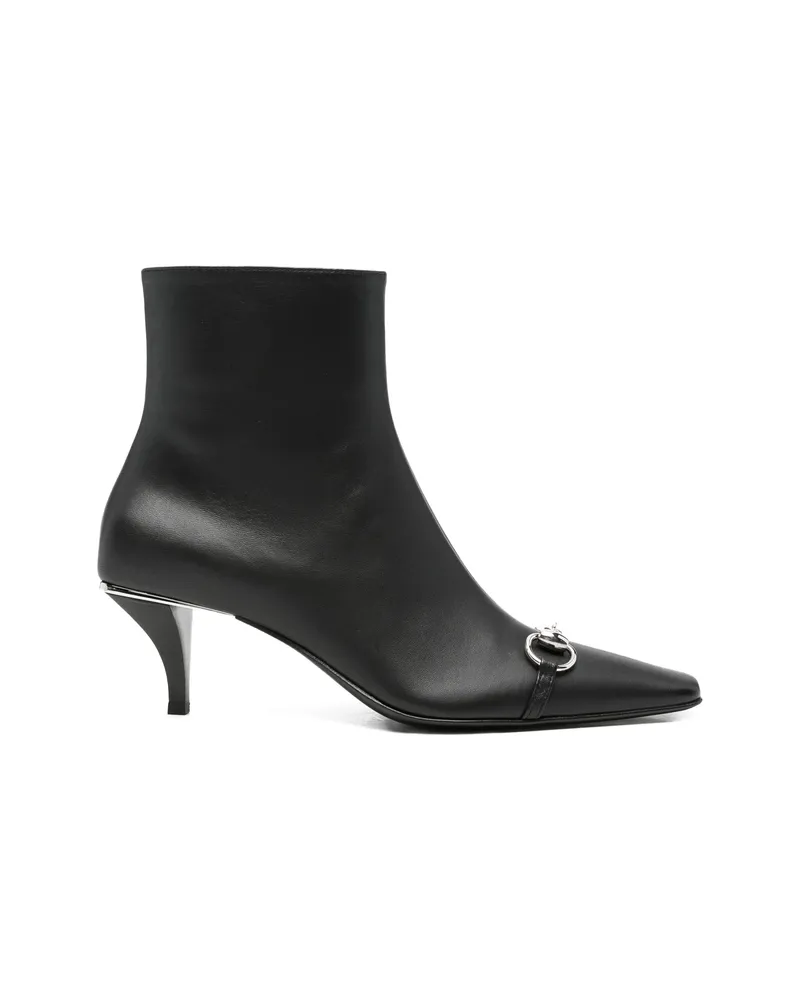 Gucci Vittoria Horsebit Pointed-toe Boots Black