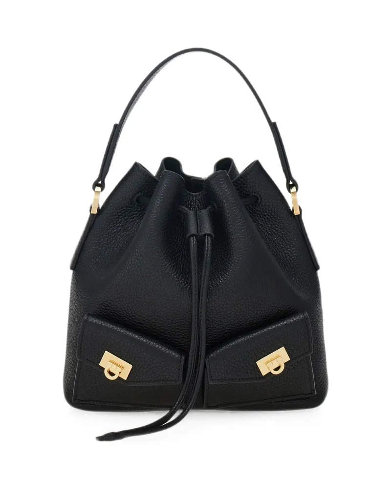 Ferragamo Multipocket Bucket Bag Black