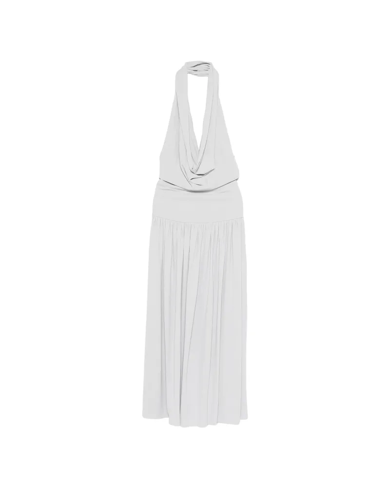 Aya Muse Spoe Pleated Midi Dress Grey