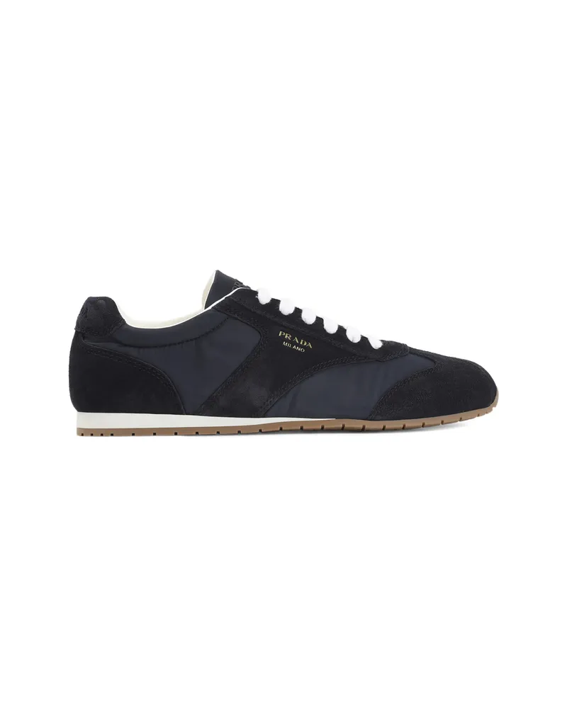 Prada Re-nylon And Suede Sneakers Blue