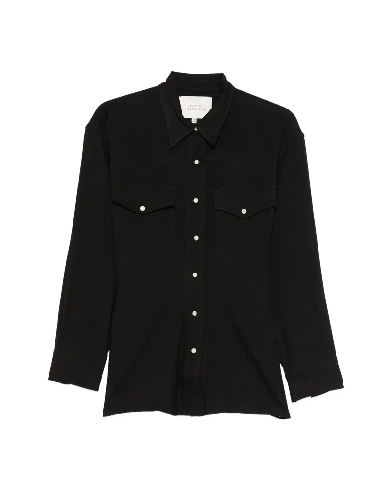 Studio Nicholson Buttoned Pocket Shirt Black