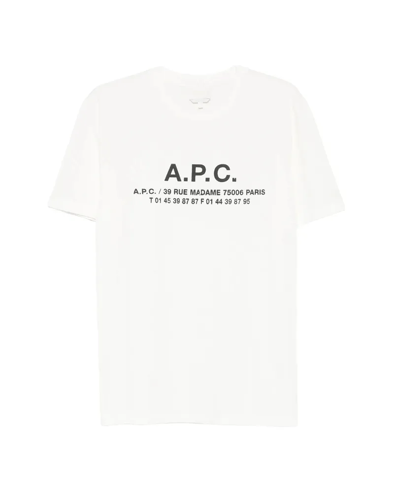 A.P.C. A. p.c. Logo-print T-shirt White