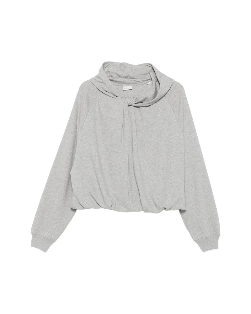 Dries van Noten Twisted Raglan-sleeve Hoodie Grey