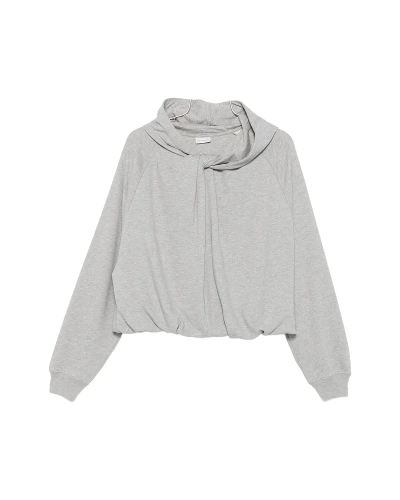 Dries van Noten Twisted Raglan-sleeve Hoodie Grey