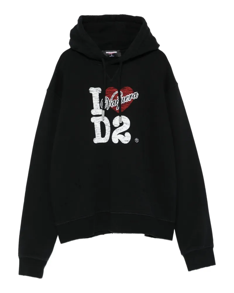 Dsquared2 Logo-print Hoodie Black