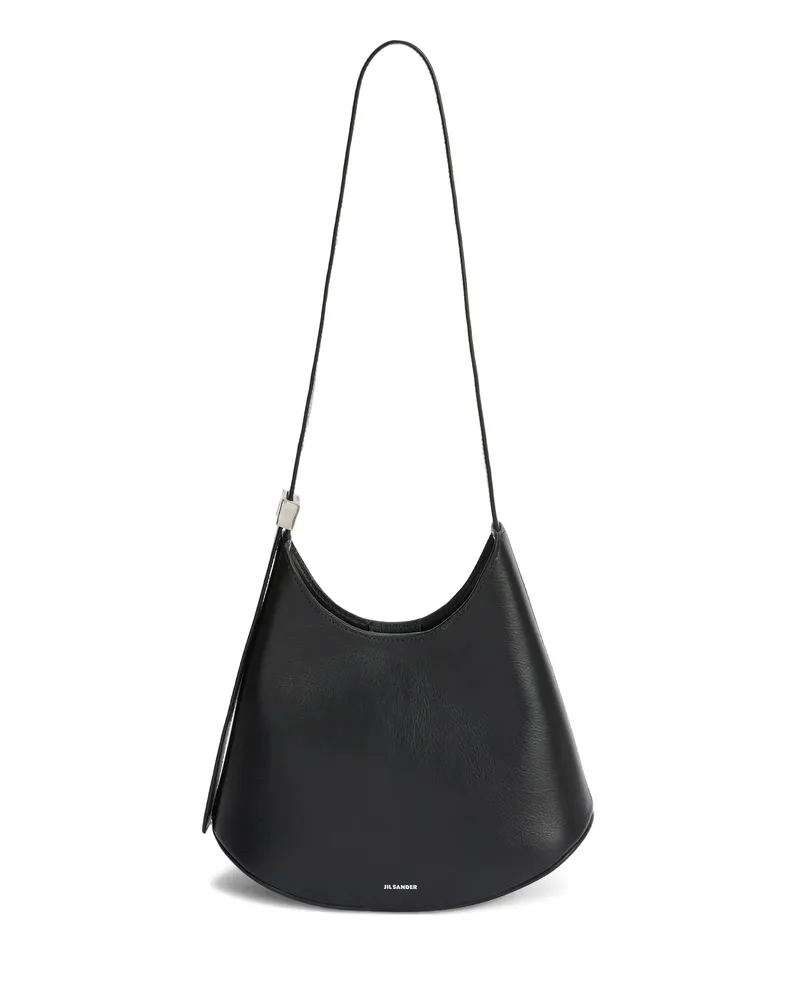 Jil Sander Small Eldorado Studded Shoulder Bag Black