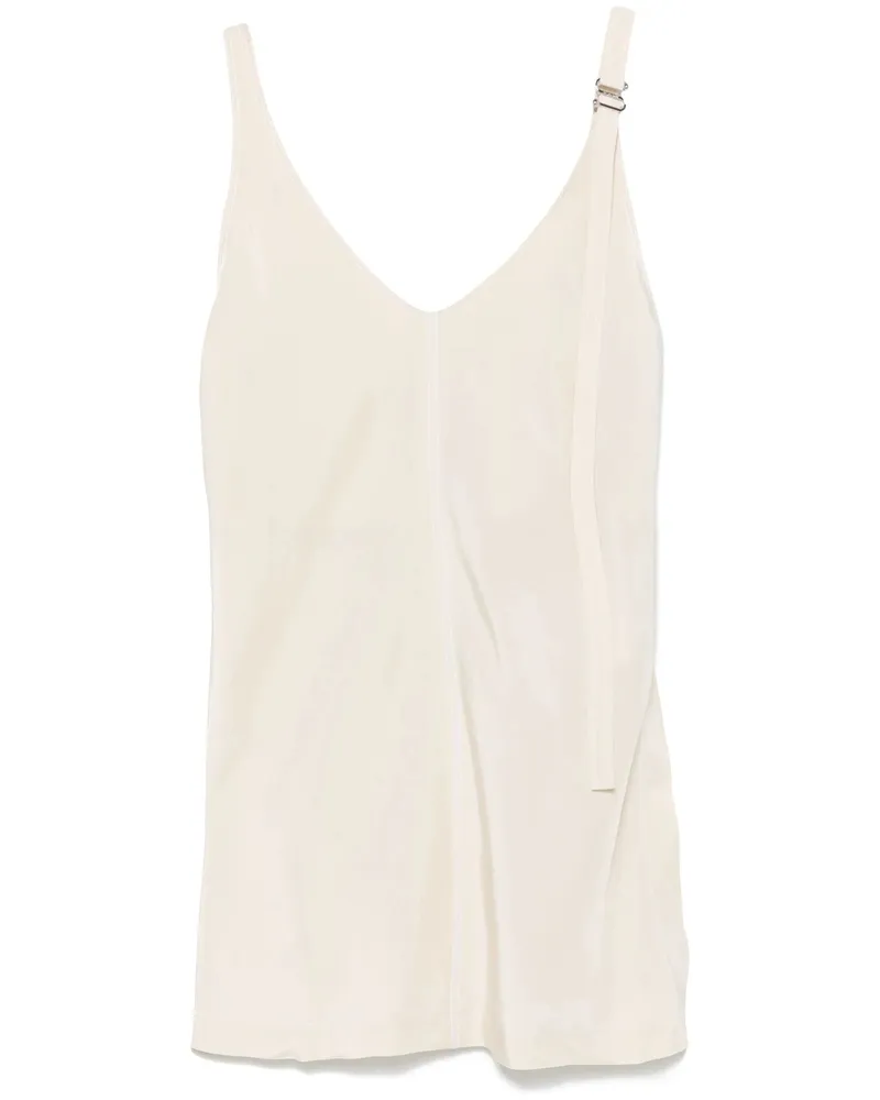 SPORTMAX Waser Strap-detailed Tank Top Neutrals