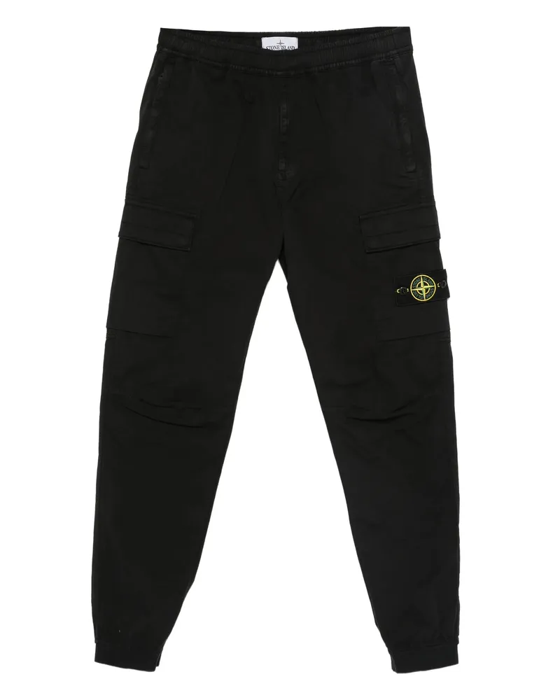 Stone Island Logo-patch Cargo Pants Black