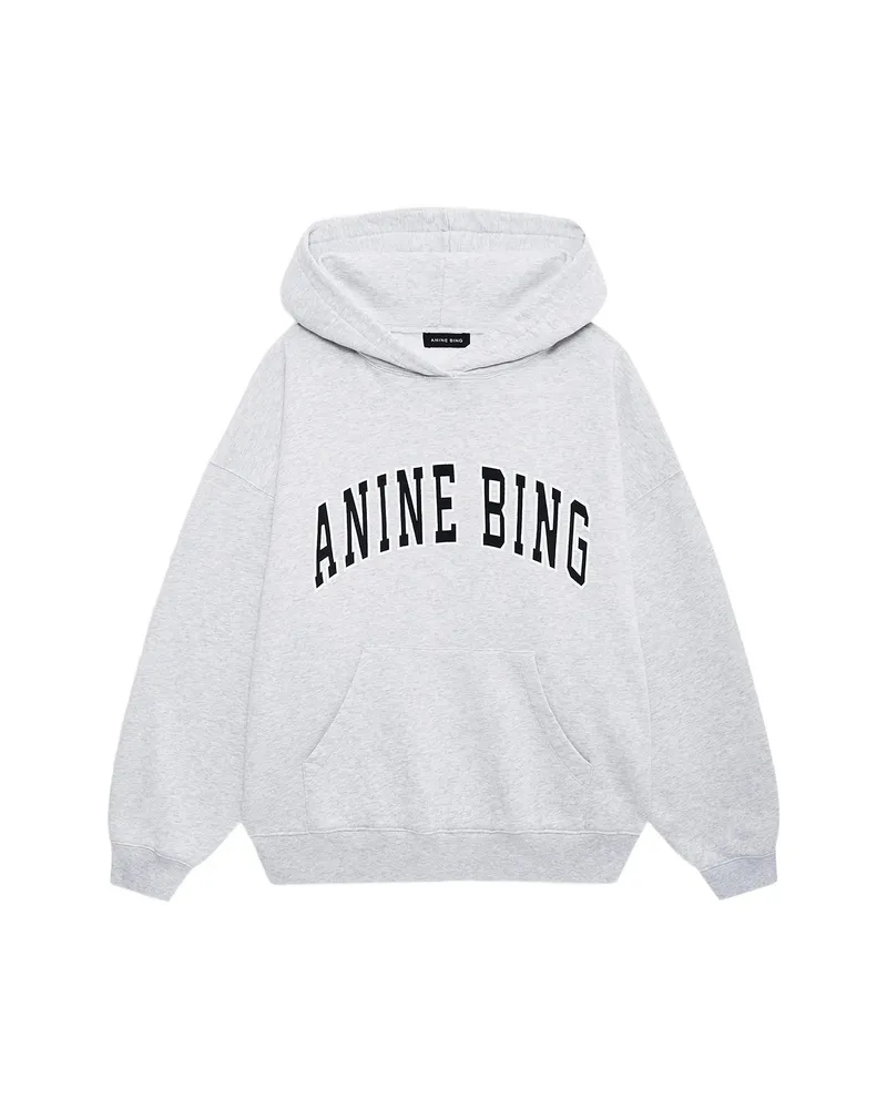 Anine Bing Logo-detail Hoodie Grey