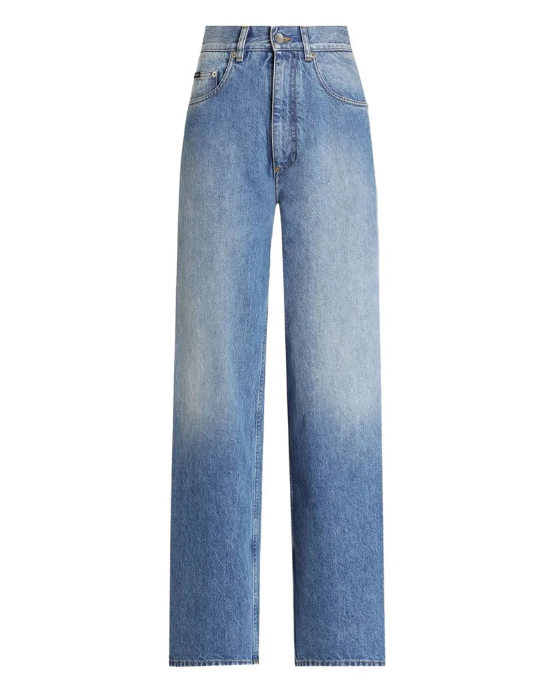 Dolce & Gabbana Logo-plaque Jeans Blue