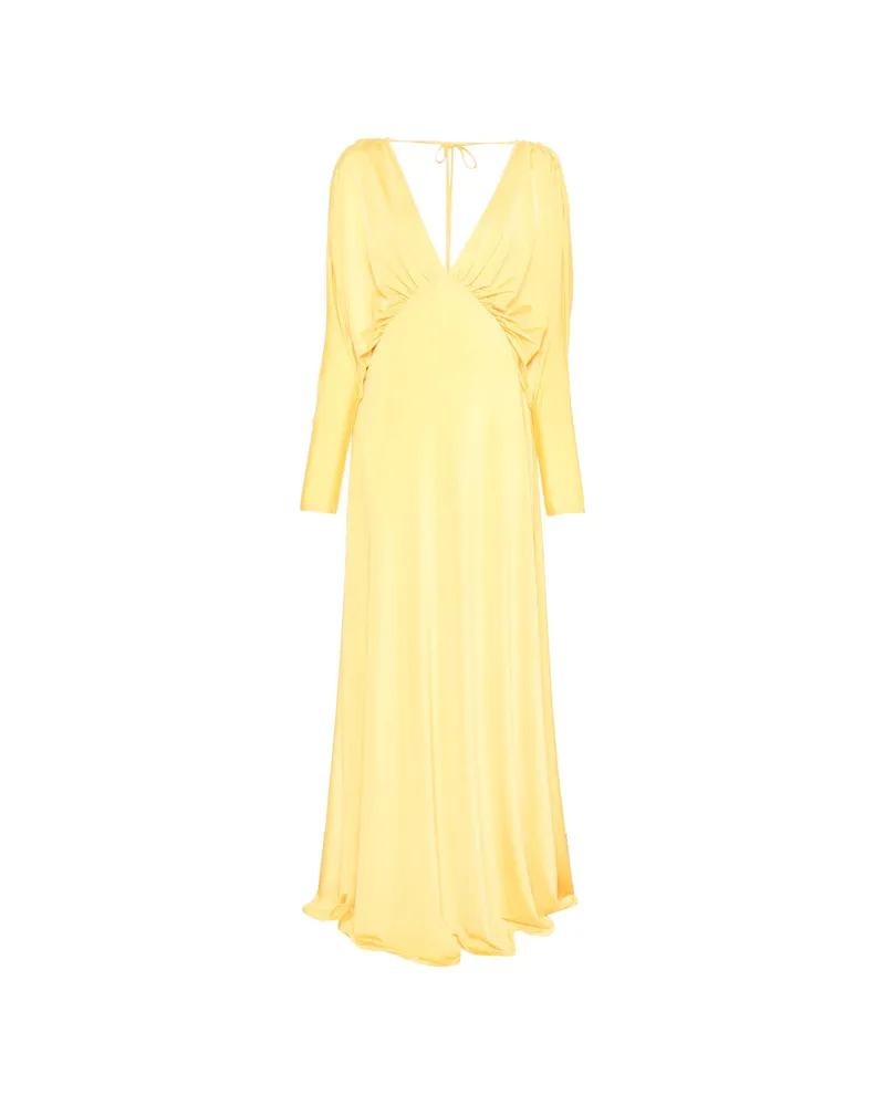 Raquel Diniz Sonia V-neck Maxi Dress Yellow