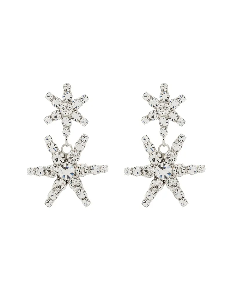 Jennifer Behr Pluto Star Drop Earrings Silver