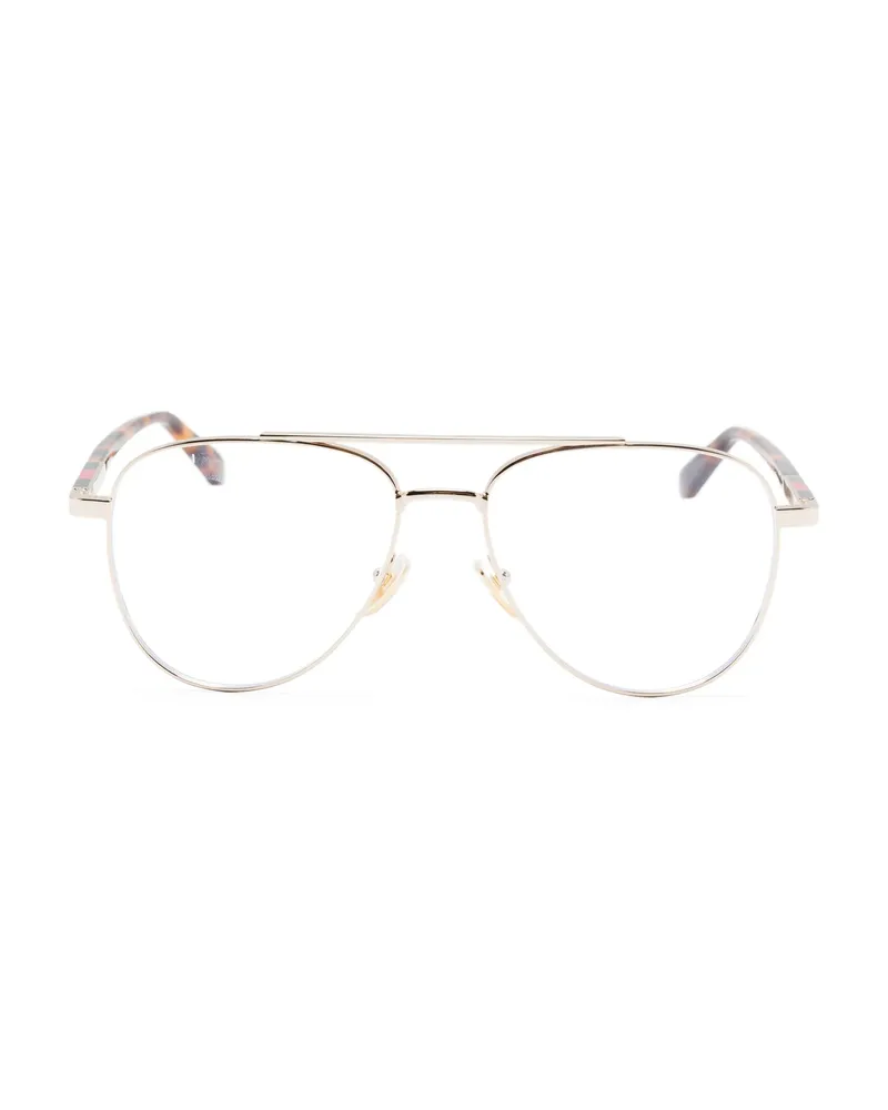 Gucci Pilot-frame Glasses Gold