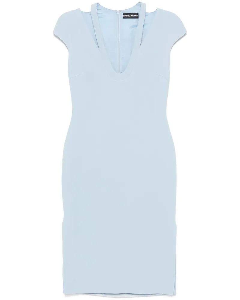 David Koma Cady Midi Dress Blue
