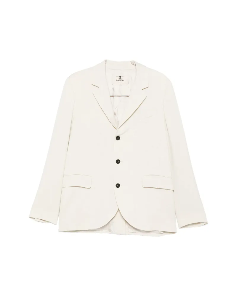 BARENA Buttoned Notched Blazer Neutrals