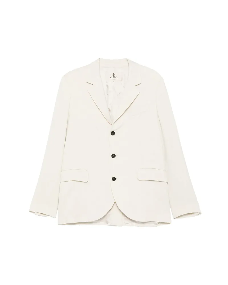 BARENA Buttoned Notched Blazer Neutrals