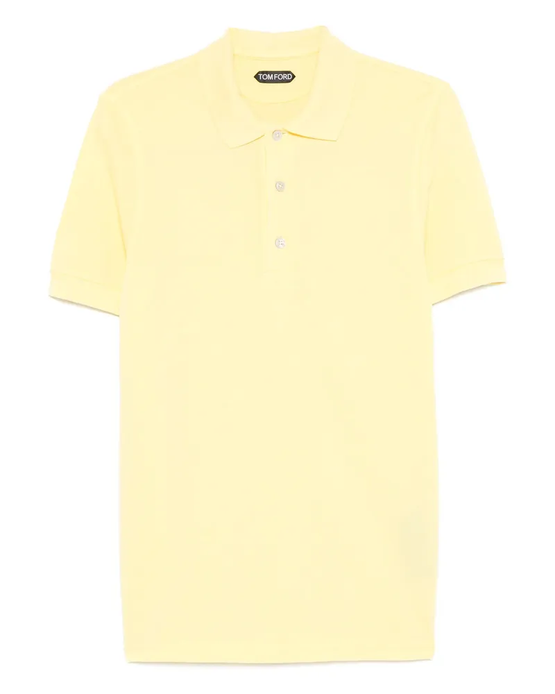 Tom Ford Buttoned Polo Shirt Yellow