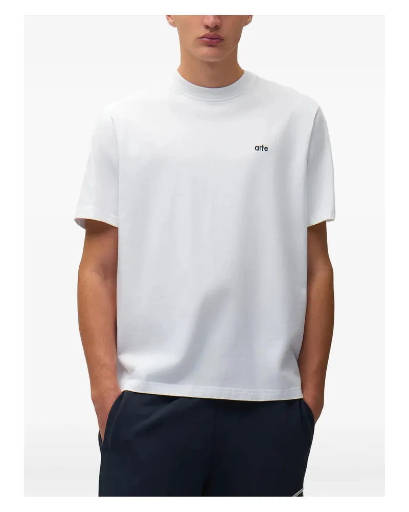 Arte Antwerp Logo-print Graphic-back T-shirt White