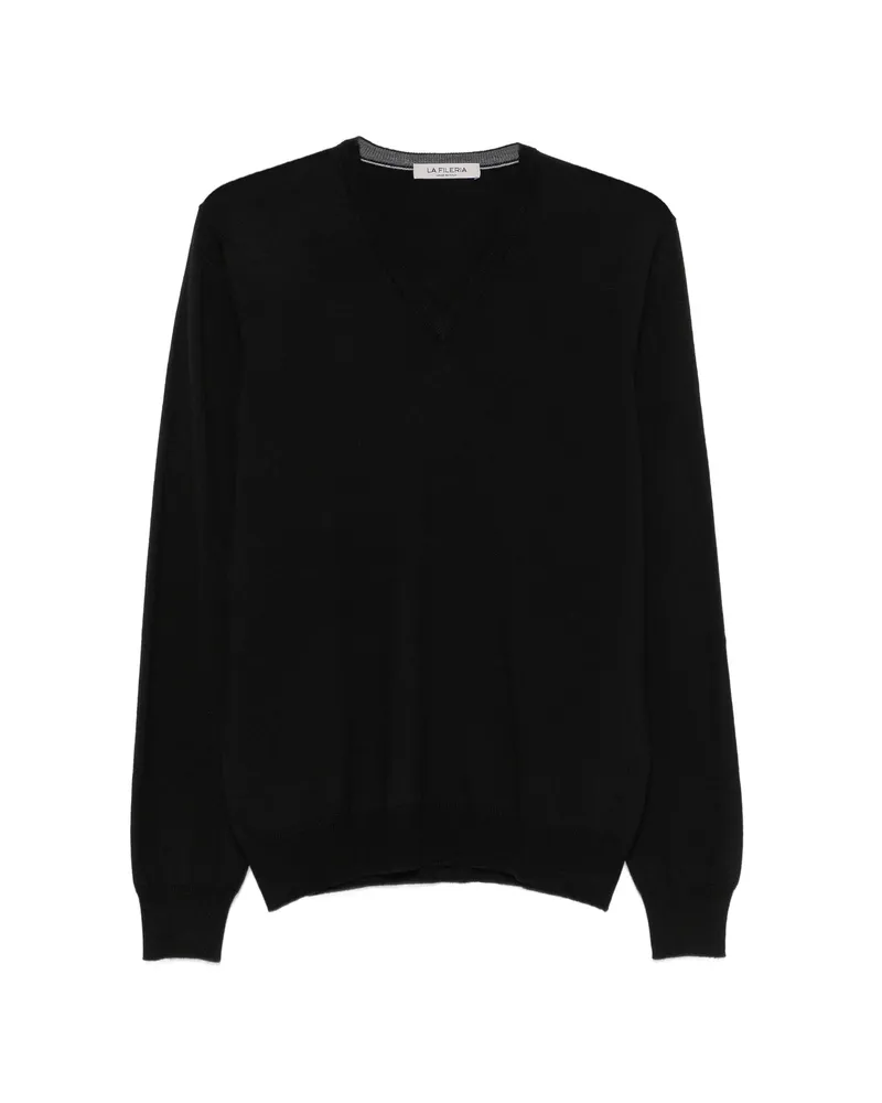 La Fileria V-neck Sweater Black