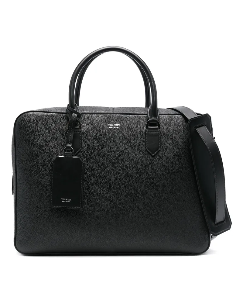 Tom Ford Leather Tote Bag Black