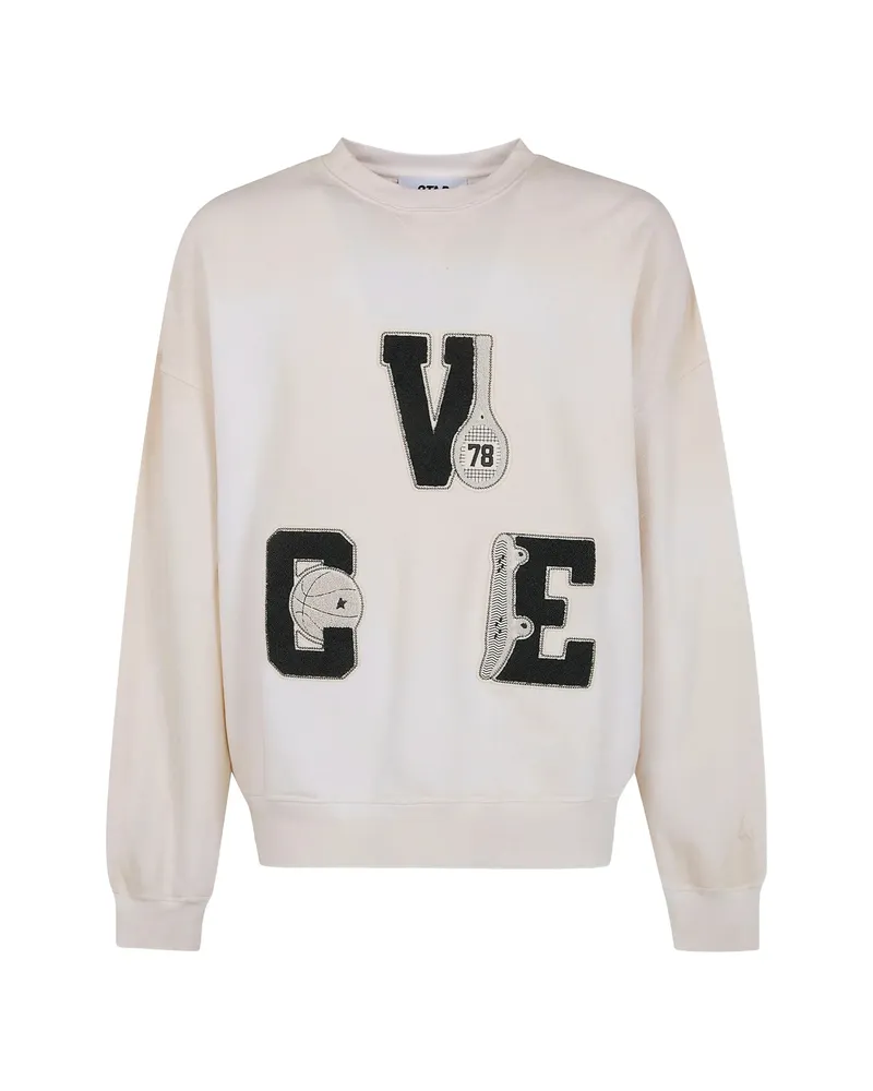 Golden Goose Appliqued Sweatshirt Neutrals