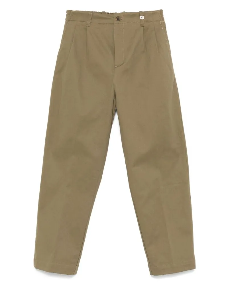 MYTHS Pleated-front Trousers Green