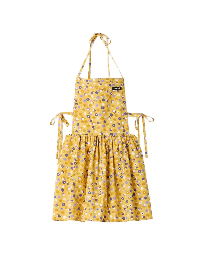 Miu Miu Poplin Dress Yellow