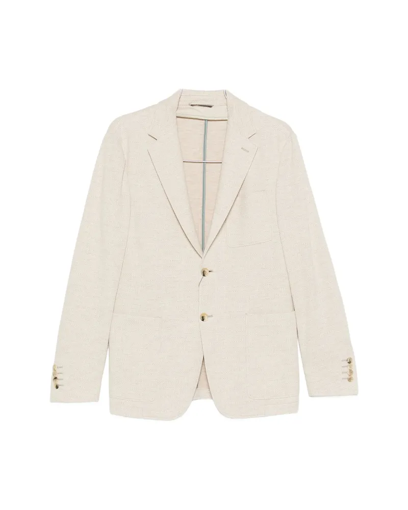 Canali Single-breasted Pocket Blazer Neutrals