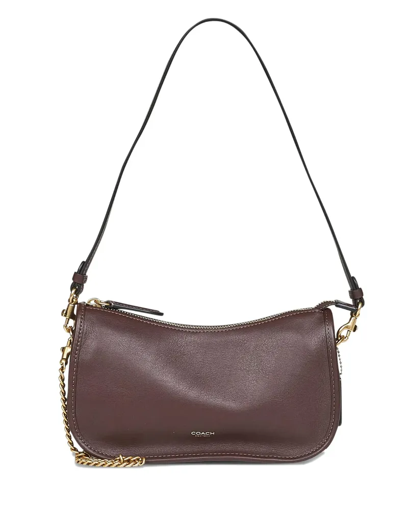 Coach Waverly Logo-embossed Shoulder Bag Brown