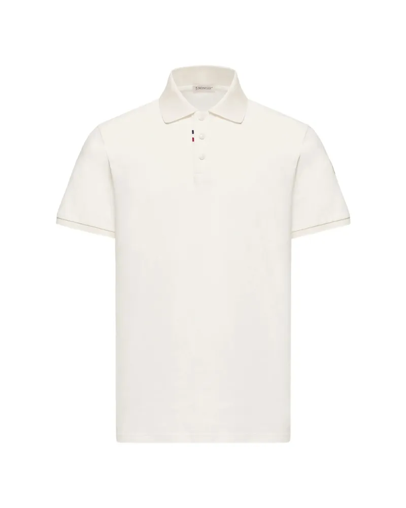 Moncler Polo Manches Courtes Blanc Neutrals