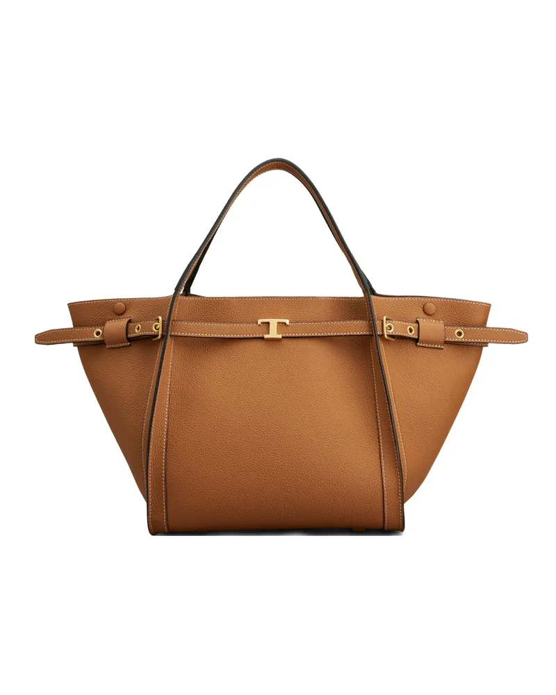 TOD'S Buckle Tote Bag Neutrals