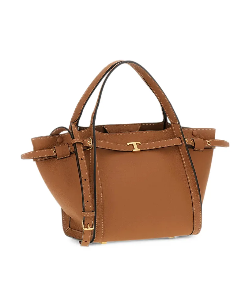 TOD'S Buckle Tote Bag Neutrals