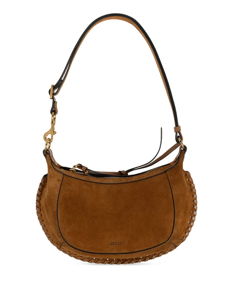 Isabel Marant Oskan Moon Suede Shoulder Bag Brown