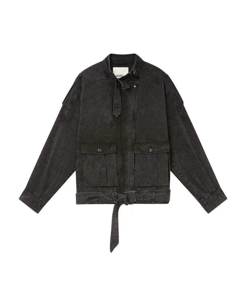 Isabel Marant Isalya Belted Pocket Jacket Black